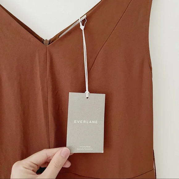 NWT Everlane The Japanese GoWeave Essential Jumpsuit in Cocoa Brown Size… - Picture 5 of 8